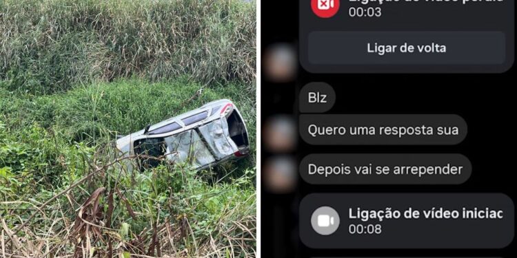 Pai que capotou carro com filha na Dutra enviou mensagens com ameaças à mãe antes do acidente: 'Vai se arrepender'